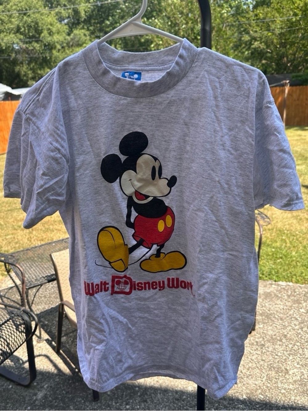 Vintage Heather Grey Disney Character Fashions Mickey Mouse T-Shirt L